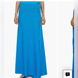 Bright Blue Wrap Skirt.